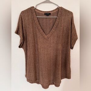 Blu Pepper Women's brown knit sweater top